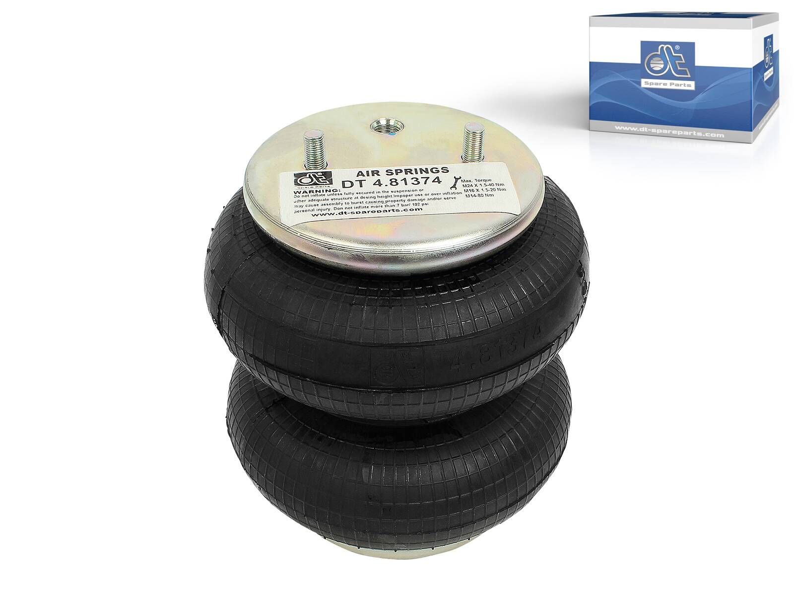 Luftfederbalg Mit Stahlkolben DT Spare Parts 4.81375 D:196mm Dmax