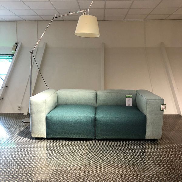 Hay Mags Soft 2-zitsbank - Grijs / Aqua - Boven aanzicht