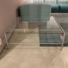 Salontafel glas helder 100x100 - Vooraanzicht