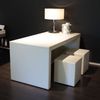 Kreamat tafel met hockers (set van 4) - Zijaanzicht links