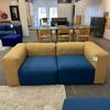 Hay Mags Soft 2-zitsbank - Beige / Blauw - Achter aanzicht