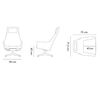 Arco Sketch Lounge draaifauteuil met poef - Details